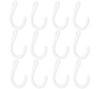 Beavorty Ganci a Forma di Punto Interrogativo Minimalista 100 Pezzi in Plastica Bianca e Organizer Versatile per Esposizione Calzini per Cucina e Armadio