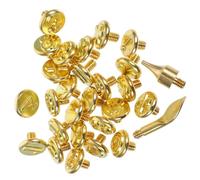 Beavorty Kit Pirografo 2 Set Punte per Incisione Numeri in Ottone, Utensili per Bruciare Legno e Pelle, per Artigianato e Progetti DIY Personalizzati