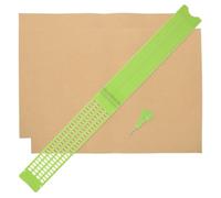 Beavorty Lavagna Braille per Non Vedenti 27 Linee 30 Celle in Plastica Stilo e 2 Fogli di Esercizi, Kit Portatile Riutilizzabile per Scrittura Braille Semplice e Resistente