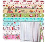 Beavorty Lime Per Unghie Natalizie Natale kit manicure lima per unghie12 Pezzi Lima Per Unghie E Tamponi A Doppia Faccia Lime Per Unghie Naturali E Acriliche Natale lime per unghie(Stile Casuale)