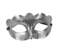 Beavorty Maschera Vintage Mezza Faccia da Uomo in Plastica Rigida Stile Greco-romano Prince Jazz per Halloween, Feste in Maschera e Cosplay, Copricapo Comodo e Decorativo per Eventi