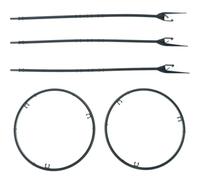 Beavorty Mensola per Piante Rampicanti 3 Pali e 2 Anelli da 20 CM, Supporto in Plastica per Piante da Vaso e Fiori, per Giardino Verticale e Orto Domestico, Resistente a Vento e Pioggia