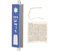 Beavorty Mezuzah Ebraica Pergamena e Scrittura Sacra, Custodia in Lega di Zinco Resistente, Design Decorativo Dettagliato per Casa e Ufficio, Simbolo Culturale Spirituale per Porta