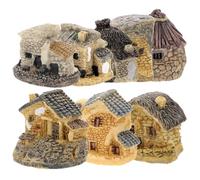 Beavorty Mini Casa in Resina 8 Pezzi per Addobbi Natalizi e Ornamenti da Giardino, Set di Micro Case Decorative per Decorazioni Paesaggistiche e Ambienti Interni Stile Casuale