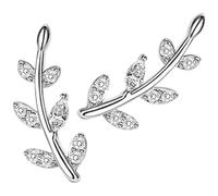 Beavorty Orecchini a Forma di Foglia Argento 925 Piccoli e Leggeri a Bottone per Donna Stile Versatile e Occasioni Speciali