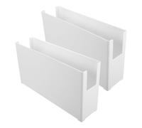 Beavorty Organizzatore Documenti in Plastico Bianco 2 Pezzi da Scrivania | Desktop Storage Box, Libri e Carte, Riutilizzabile, Categorizzazione Chiara
