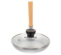 Beavorty Padella Antiaderente Giapponese 17 Cm Coperchio in Vetro, Mini Padella per Uova Morbide e Pancake, Manico Verticale per Cucina a Gas, Utensile da Cucina Multifunzionale per Piatti