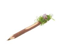 Beavorty Penna a Sfera in Legno con Impugnatura Naturale e Cristallo di Corteccia, Punta Media 0,7 Mm, Penna per Firma e Scrittura Scorrevole per Ufficio, Scuola e Diario, Ricaricabile