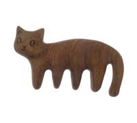 Beavorty Pettine Di Legno Massaggiante Per Capelluto Pettine Forma Di Gatto Per Massaggiare La Testa Strumento Per Massaggiare i Punti Di Agopuntura