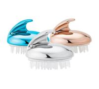 Beavorty Pettine Ergonomico Per Massaggio Del Cuoio Capelluto - Spazzola Esfoliante Per Cuoio Capelluto in Silicone A 3 Pezzi - Set Spazzola E Pettine Per Per Uomo E Donna