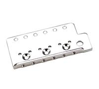 Beavorty Piastra Ponte in Metallo per Chitarra Elettrica Base Stabile, Accessorio per Strumenti Musicali, Resistente e Prolungamento Durata Corde, Adatta a Chitarre Elettriche e Bassi
