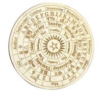Beavorty Piatto Divinatorio in Legno Intagliato, Tavolo da Divinazione Superficie Liscia, Accessorio per Astrologia e Forniture per Altari Wiccan, Adatto a Cartomanti e Psicoterapeuti