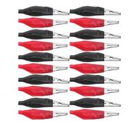 Beavorty Pinze Coccodrillo Isolate Rosso e Nero 48 Pezzi Morsetti Protettivi per Test di Batterie e Riparazioni Auto Fai da Te