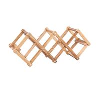 Beavorty Portabottiglie Espositore Vino in Legno Pieghevole 5 Posti Marrone Carbonizzato per Regali Compleanni e Bar