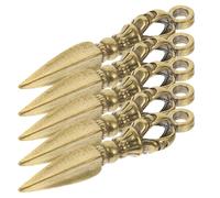 Beavorty Portachiavi Ciondolo Vajra in Ottone 5 Pezzi, Artigianato Religioso Tibetano, Mini Ciondolo Pestello Retrò per Decorazioni e Accessori da Appendere