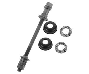 Beavorty Posteriore per Bicicletta Mountain Bike 180Mm in Lega di Titanio Grigio Kit Cuscinetti Mozzo e Strumento di Misurazione Filettatura per Sostituzione Perno Bici