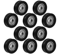 Beavorty Pulegge in Nylon Scanalatura a U, Set da 10 Pezzi, Cuscinetti a Rulli Silenziosi per Porte e Finestre Scorrevoli, Ruote di Guida Resistenti per Armadi e Sistemi Scorrevoli