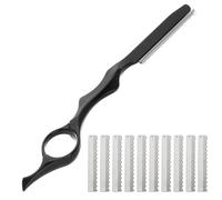 Beavorty Rasoio Professionale per Sfoltire Capelli con Lame Sostituibili Strumento Ergonomico per Taglio Sfilzino e Modellatura Kit Parrucchiere per Uso Professionale e Domestico