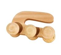 Beavorty Rullo Massaggiante Portatile in Legno Per Schiena Collo e Gambe Strumento Per Massaggi Manuale Per Rilassare Muscoli e Nodi Allungamento e Miglioramento Circolazione Sanguigna
