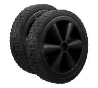 Beavorty Ruote in Plastica Nere per Carrelli da Esterno, Set da 2 Pezzi Supporto Robusto e Funzionamento Silenzioso, Ricambi per Ruote Barbecue e Carrello della Spesa