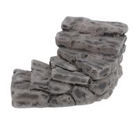 Beavorty Scala in Pietra in Miniatura per Casa delle Bambole e Decorazione da Giardino, Gradini Curvi in Resina Resistente alle Intemperie per Micro Paesaggi e Ambienti Esterni