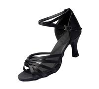 Beavorty Scarpe Tacco per Ballo Latino Donna Made of Raschietto Material with Snake Grain Pattern Classic And Refined Design Suitable for Latin American Dances Banquets Easy to Wear And REM