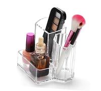 Beavorty Scatola Di Stoccaggio Per Pennelli Make-up Acrilico Trasparente Organizer Per Strumenti Di Bellezza e Cosmetici Per Donna e Ragazza Design Elegante e Versatile Per Vanity e Bagno