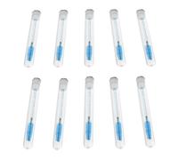 Beavorty Set 10 Pezzi Spazzole per Ciglia Blu in Plastico Design Ergonomico, Scovolini per Extension Ciglia Facili da Conservare, per Uso Personale o Saloni Professionali