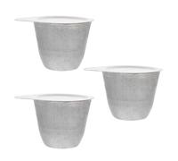 Beavorty Set 3 Pezzi Crogioli di Nichel Coperchio 50ml, Crogioli di Fusione in Ferro Resistenti alla Corrosione per Laboratorio e Industria Chimica