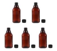 Beavorty Set 5 Flaconi da Viaggio 200ml in Pet con Tappo a Vite in Pp, Bottiglie Quadrate a Collo, Sigillatura Ermetica e Anti-perdita, per Viaggi di Lavoro e Outdoor