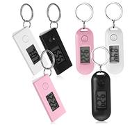 Beavorty Set 6 Pezzi Portachiavi Orologi da Tasca Digitali Moschettone, Custodia Abs Schermo LED Luminoso, Orologio Elettronico Compatto per Studenti, Infermieri e Uso Quotidiano