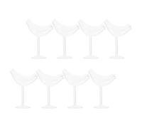 Beavorty Set 8 Bicchieri da Cocktail in Vetro Effetto Fumo, Calici da Vino Riutilizzabili e Decorativi, Adatti per Bar, Feste e Intrattenimento a Casa