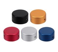 Beavorty Set da 5 Protezioni in Metallo per Pedale Effetto Chitarra con Viti e Inserti in Gomma, Tappo Unghia Pedale Interruttore, Diametro 24 Mm, Accessori per Strumenti Musicali, Facile