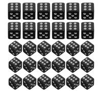 Beavorty Set di 100 Dadi Neri Piccoli a 6 Facce in Plastica Robusta Marcature Visibili per Giochi di Dadi da Tavolo e Feste a Tema per Tutte le Età