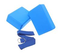 Beavorty Set di Bande Elastiche Resistenza e Blocchi Yoga in Eva, Accessori per Allenamento Pilates e Yoga, Supporto per Stretching e Correzione Posturale in Casa