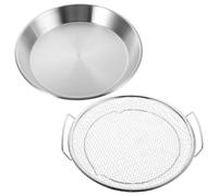 Beavorty Set Scolapiatti e Filtro Olio in Acciaio Inossidabile 26 Cm con Rete per Scolare Cibi Fritti e Verdure, Vaschetta Drenaggio Olio per Uso Domestico, Capiente e Facile da Pulire