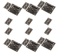 Beavorty Set Utensili d'Epoca 18 Pezzi per Scatole Portagioie 6 Chiusure a Lucchetto Vintage e 12 Cerniere in Bronzo Inciso, Accessori per Mobili e Serrature a Scatto per Uso Artigianale