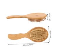 Beavorty Spazzola Districante Bambù con Cuscinetto per Massaggio Al Capello Pettine Portatile per Donne Strumento Styling Nodi e Pressione Capelluto per Personale e