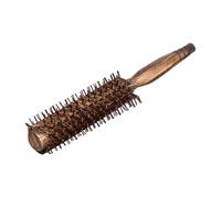 Beavorty Spazzola Rotonda in Legno Setole Di Cinghiale Pettine Rullo Per Asciugatura e Styling Adatto Capelli Bagnati e Asciutti Compatta e Trasportabile