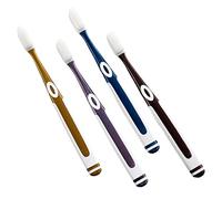 Beavorty Spazzolini Da Denti in Silicone Per Adulti 4 Pezzi Set, Testine Morbide Nano Manico Antiscivolo, Pulizia Delicata Gengive e Rimozione Placca Per Igiene Quotidiana Familiare