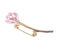 Beavorty Spilla di ninfea floreale spille per cappelli spilla Spilla di vestiti Pin di risvolto abito spilla fiore di tulipano spilla da giacca Pin di metallo Lega di zinco rosa