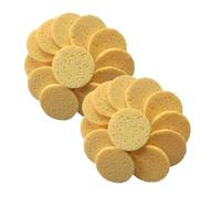 Beavorty Spugne Facciali Compresse in Cellulosa 20 Pezzi Color Kaki per Pulizia Quotidiana del Viso, Rimuove Impurità e Illumina Tono della Pelle, Forma Rotonda per Uso Familiare