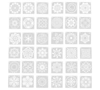 Beavorty Stencil Mandala Fai da Te 36 Pezzi Plastica Resistente Alte Temperature Stencil per Pittura Murale e Disegno Mandala per Mobili Pareti Armadi Decorazione Artigianato