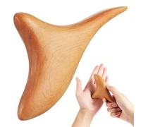 Beavorty Strumento per Pressione Muscolare Triangolare in Legno per Massaggio Thailandese Compatto e Portatile Giallo per Spalle e Vita Durante Massaggio Rilassante