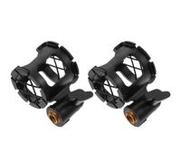 Beavorty Supporto Microfono 2 Pezzi Antivibrazione Nero in Plastica Fermo Mic Anti Vibrazione per Uffici e Palchi