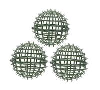 Beavorty Supporto per Palla di Fiori Artificiali 3 Pezzi, Struttura Plastica Resistente, per Decorazioni Casa e Giardino, Accessori per Composizioni Floreali 15 CM