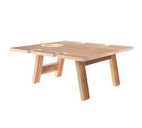 Beavorty Tavolo da Picnic in Legno per Vino e Formaggi da Esterno Design Compatto e Portabottiglie