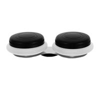 Beavorty Tazza Doppia per Tavolozza Pittura a Olio con Coperchio in Plastica, Contenitore Porta Colori Professionale con Design Doppia Bocca e Grande capacità per Pulizia Pennelli Artisti