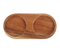 Beavorty Vassoio Porta Macina Sale e Pepe in Legno, Supporto Stabile Base Liscia da 6,3 Cm, Accessorio Multifunzione da Cucina per Macinacaffè e Bottiglie di Condimento