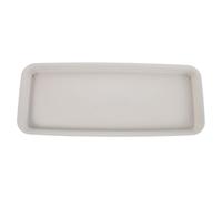 Beavorty Vassoio Rettangolare e Miglioramento del Drenaggio in Resina Bianco Design Minimalista Sottovaso Versatile per Piante e Bonsai per Interni ed Esterni